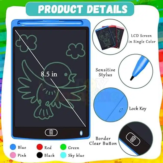 LCD Writing Tablet for Kids  (Assorted)