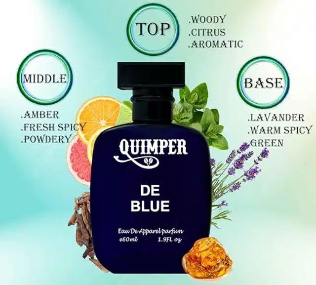 Quimper Gio & The Men Perfume Body Spray (Pack of 2, 55 ml)