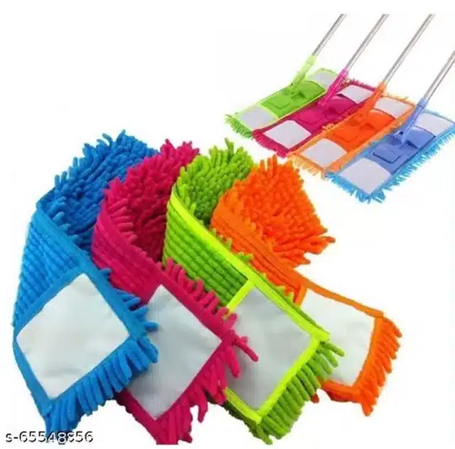 Plastic Dry Mop (Pack of 2) (Multicolor , 18 Inches)