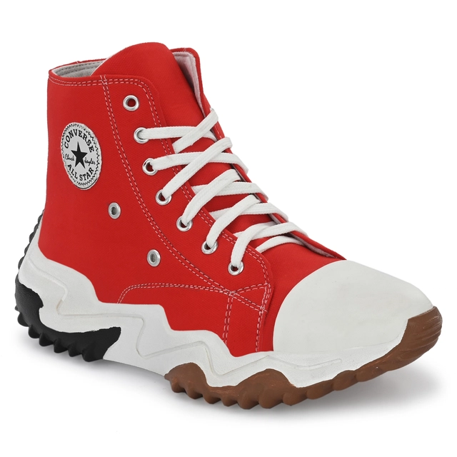 Sneakers for Men (Red & White, 6)