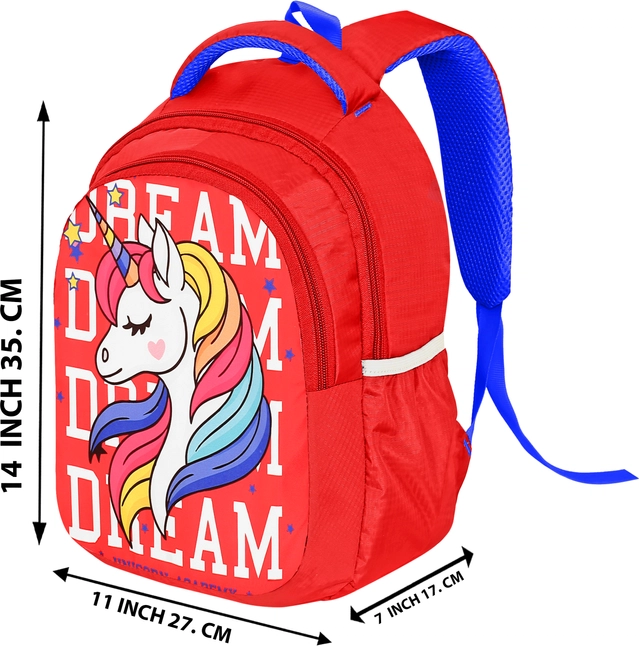 School Bag for Kids (Red, 30 L)