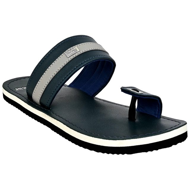 Cozy Wear Flip Flops for Men (Navy Blue, 6)