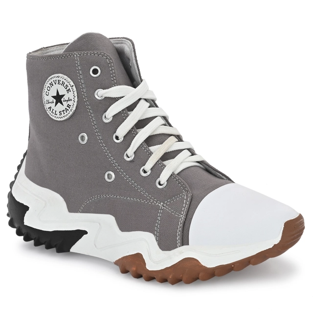 Sneakers for Men (Grey & White, 6)