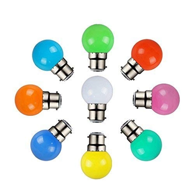 Mini B22 LED Night Bulb (Multicolor, 0.5 W) (Pack of 6)