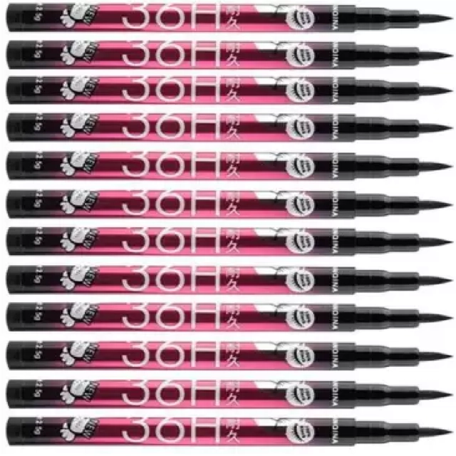 36H Waterproof Eyeliners (Black, Pack of 10)