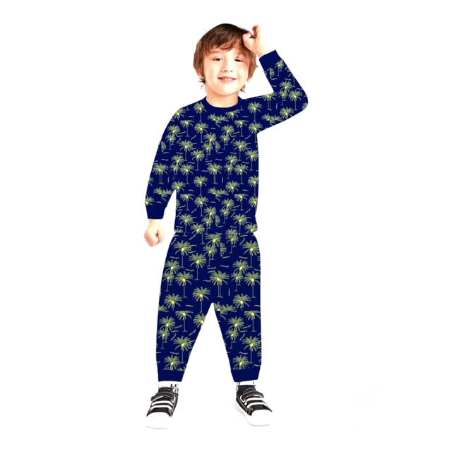 Cotton Printed Nightsuit for Kids (Multicolor, 0-3 Months) (Pack of 2)