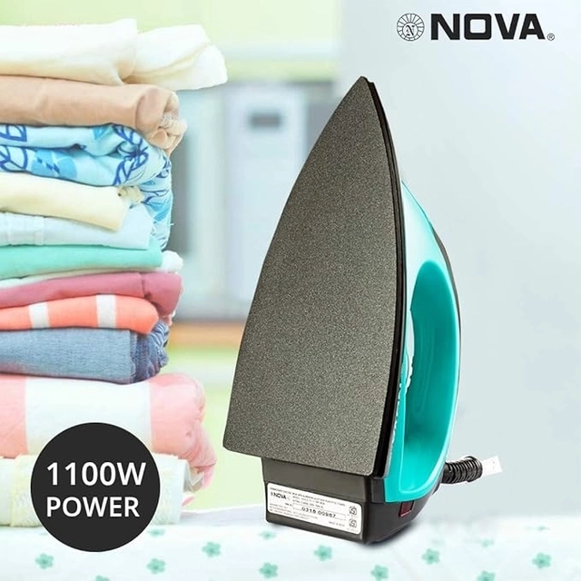 NOVA Plus Amaze NI-10 Dry Iron (1100 Watt , Grey/Turquoise)