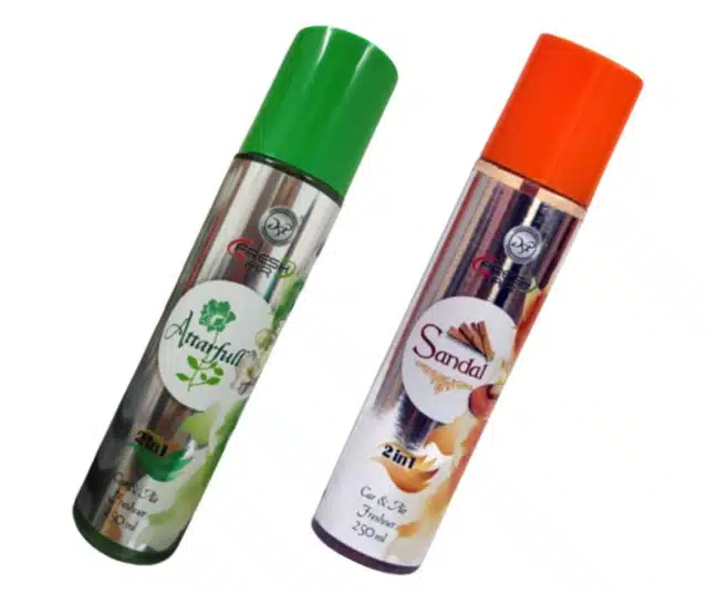 DSP Atterfull with Sandal 2 in 1 Car & Air Freshener (Pack of 2, 250 ml)