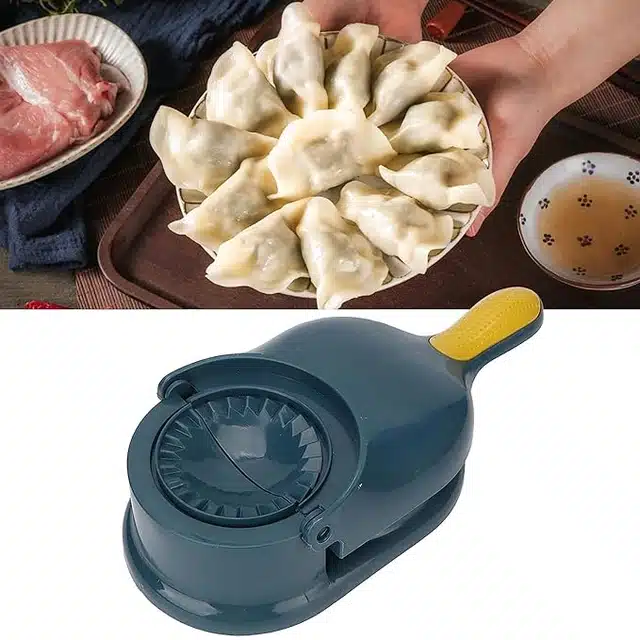 Plastic 2 in 1 Dumpling Maker Machine (Multicolor)