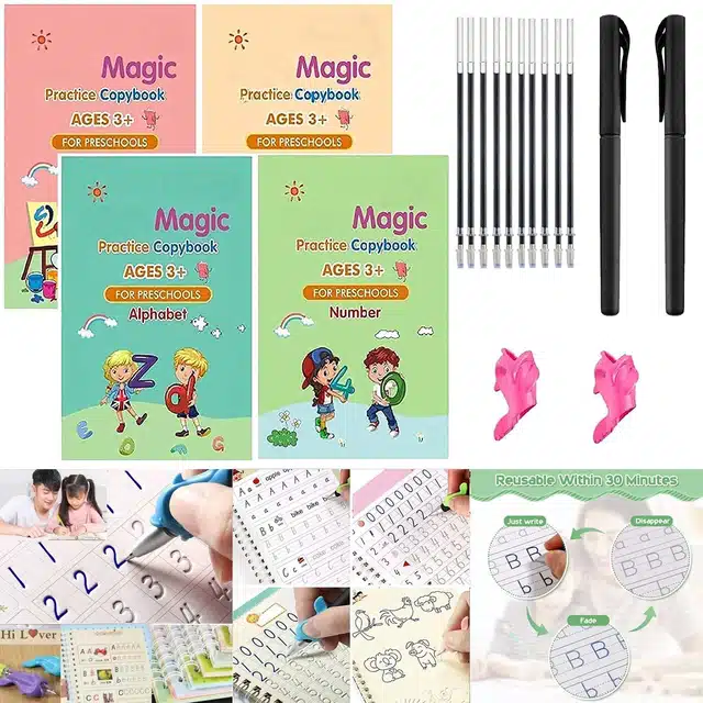 BNOG Magic Copy Book For Kids Refill Magic Book For Kids Magic Book Pen  Refill - Magic Writing Book 