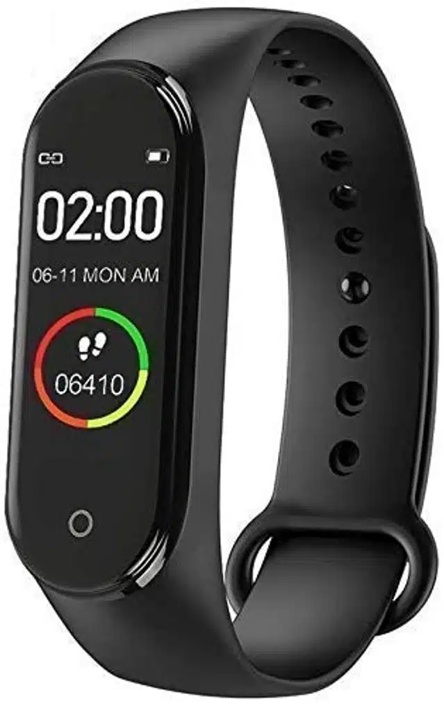 M4 Smart Fitness Tracker Band (Black)