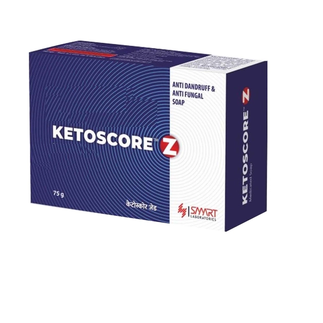 Ketoscore Z 2 Pcs Anti Dandruff & Anti Fungal Soap (75 g) with Digital Watch (Black) (Set of 2)