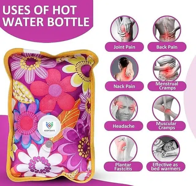 Electric Hot Water Bag (Multicolor, 1 L)