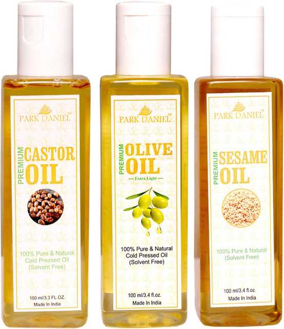 Park Daniel Sesame, Olive and Castor Oil (Pack of 3, 100 ml) (SE-1138)