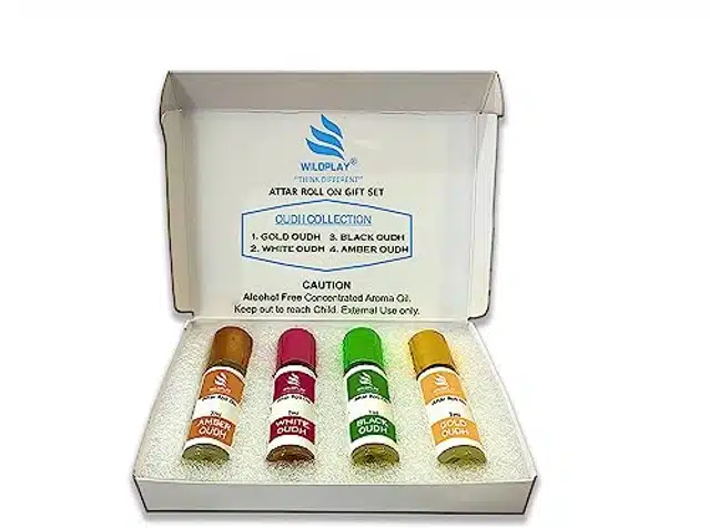 Wildplay Oud Collection Roll On Attar Perfume (7 ml, Pack of 4)