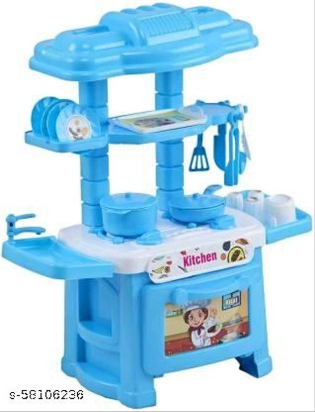 Chef Kitchen Set Toy for Kids (Sky Blue, Set of 1)