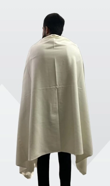 Woolen Solid Shawl for Men (Beige, Free Size)