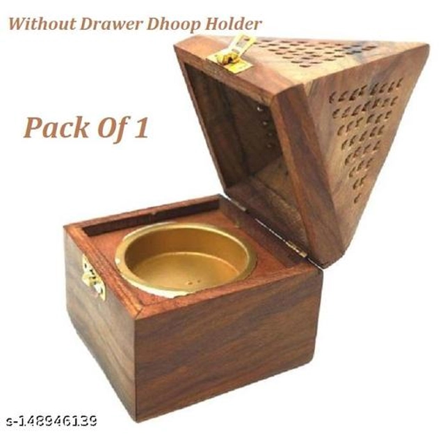 Wooden Dhoop Sticks Holder (Brown)