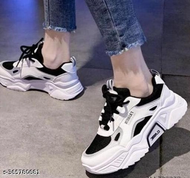 Casual Shoes for Women (Black & White, 3)