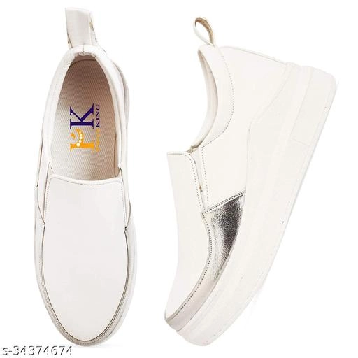 Casual Shoes for Women (White, 3)