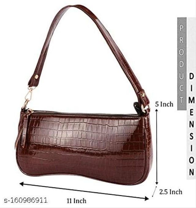 Leather Handbag for Women (Brown)