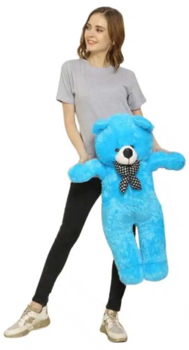 Teddy Bear for Girls (Blue, 3 feet)