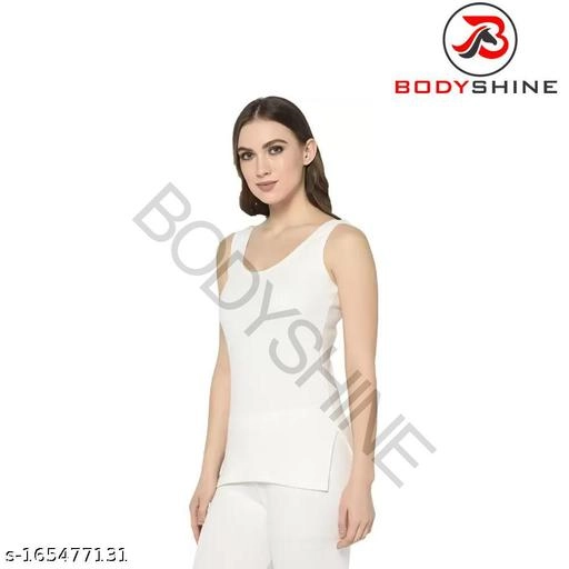 Woolen Thermal Top for Women (White, XS)