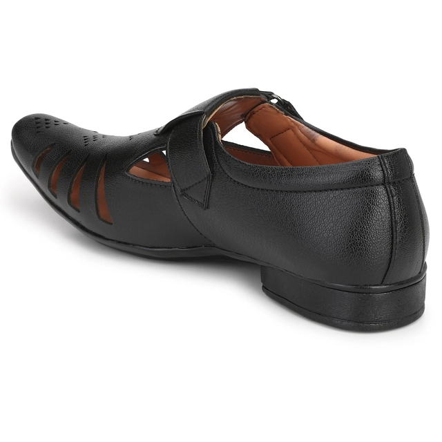 Sandals for Men (Black, 6)