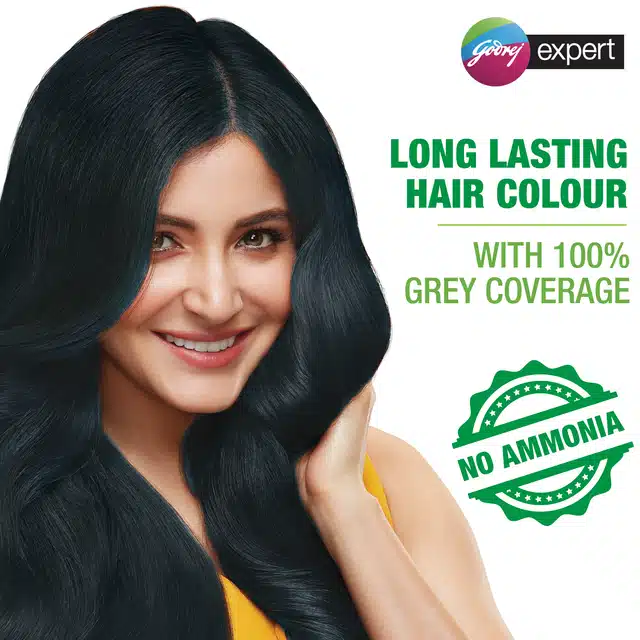 Godrej Expert Rich Crème Hair Colour For Women & Men – (Natural Black Shade) (1.00) 20 g + 20 ml