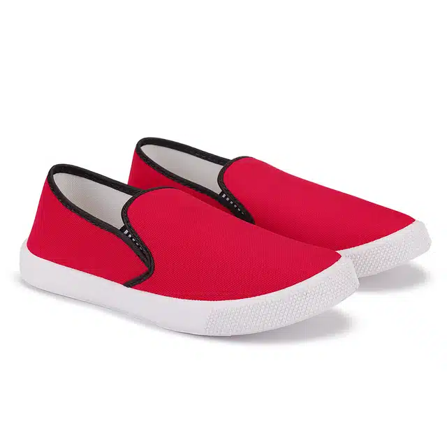 Casual Shoes for Men (Red, 7)