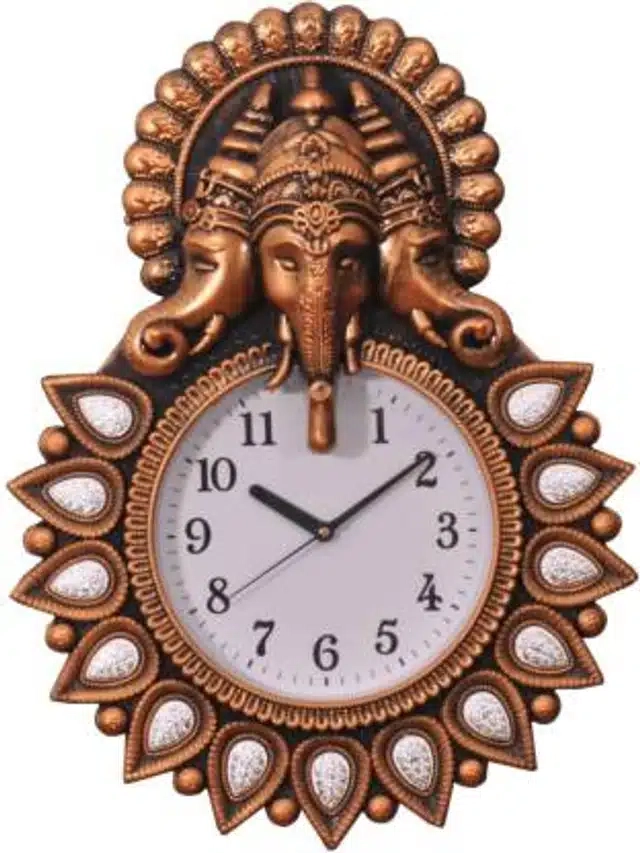 DIVINE CRAFT Ganesha Designer Wall Clock ( Pack of 1)