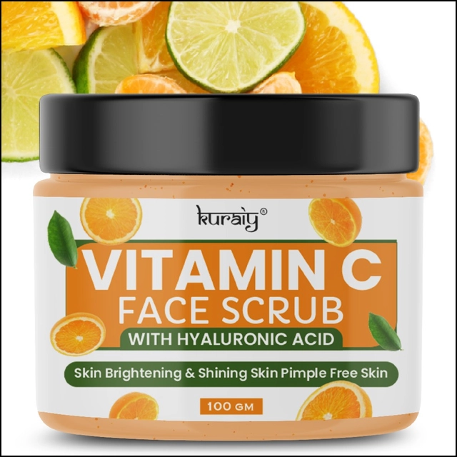 Kuraiy Vitamin C with Hyaluronic Acid Face Scrub (100 g)