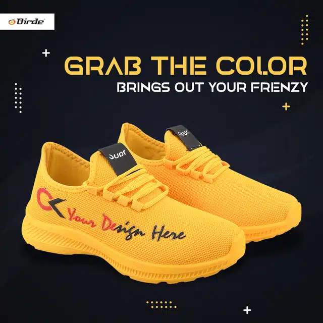 Sports Shoes for Men (Yellow, 9)