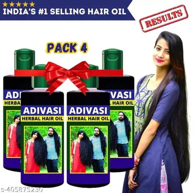 Adivasi Herbal Hair Oil (100 ml, Pack of 4)