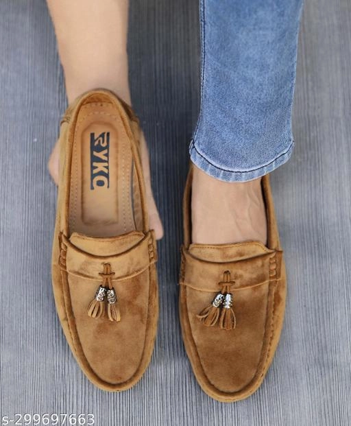 Loafers for Men (Beige, 6)