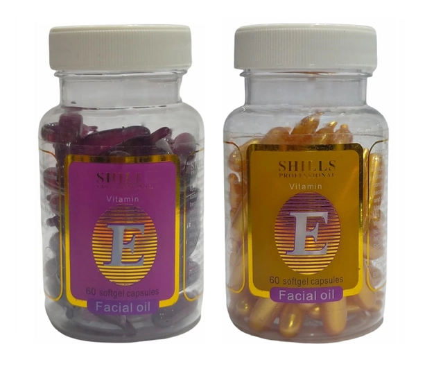 Shills 60 Pcs Vitamin E Facial Capsules (Pack of 2)