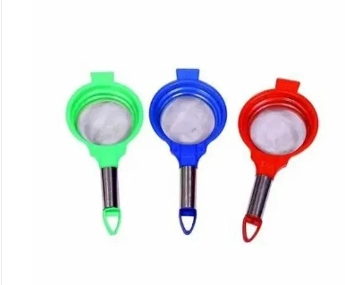 Plastic Tea Strainers for Kitchen (Multicolor, Pack of 3)