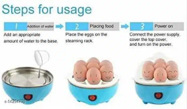 Single Layer Egg Boiler (Multicolor, Pack of 2)