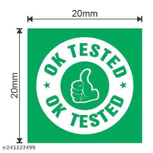 Ok Tested Stickers (Multicolor, 2 cm) (Pack of 500)