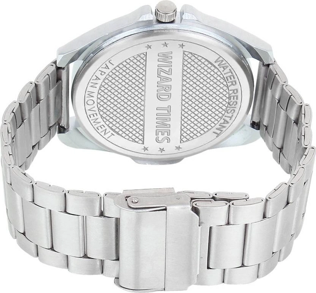 Analog Watch for Men (Silver & White)