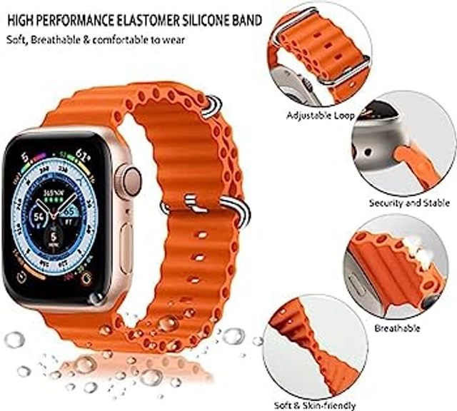 T800 Smart Watch for Men & Women (Orange)