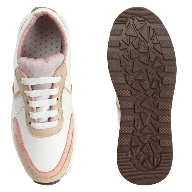 Sneakers for Women (Beige, 3)