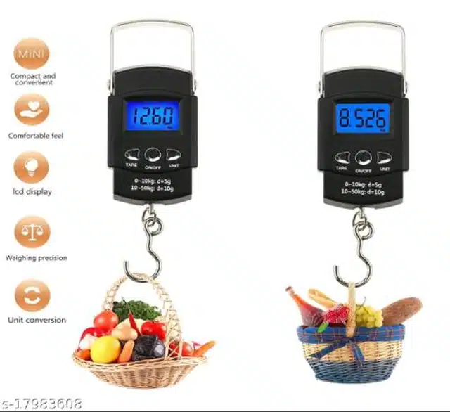 Portable Digital LCD Weighing Scale (Assorted)