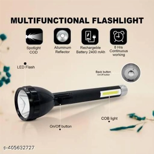 Rechargeable Led Torch (Black)