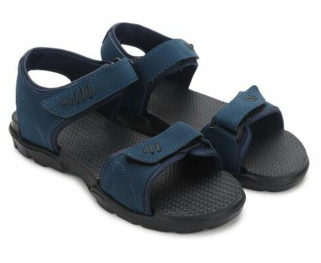 Sandals for Kids (Black & Blue, 11 C)