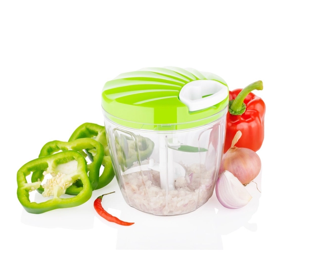 Plastic Manual Vegetables Chopper (Multicolor, 1000 ml)