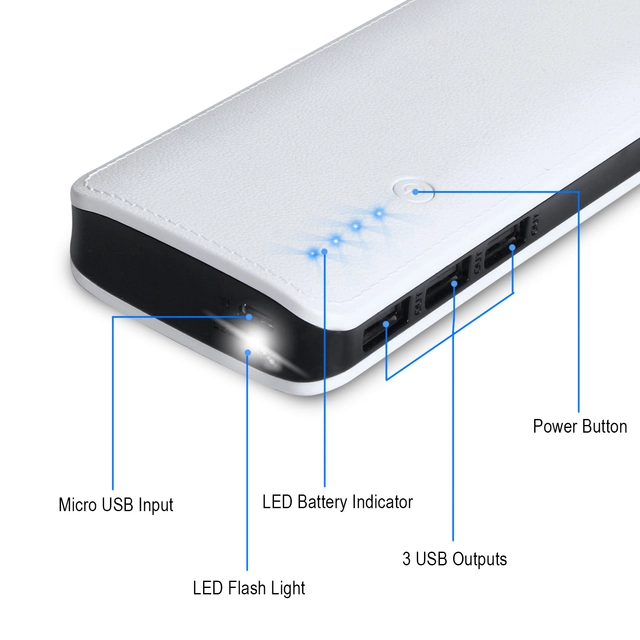 Fast Charging Power Bank (Black, 20000 Mah)