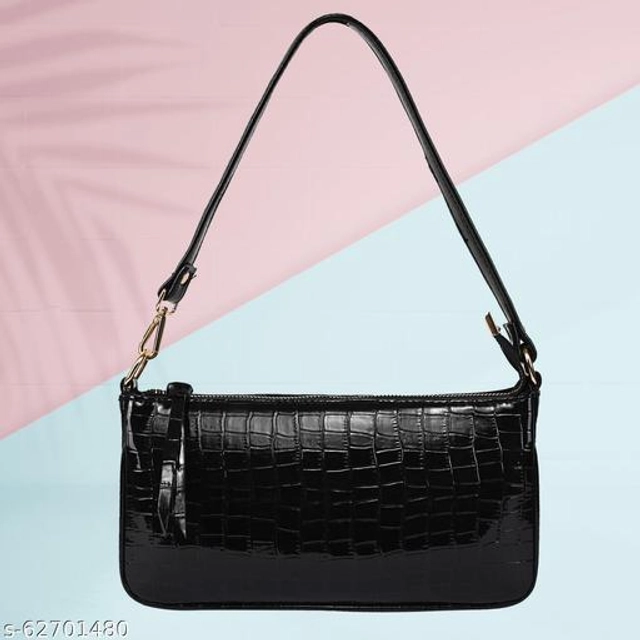 PU Handbag for Women (Black)