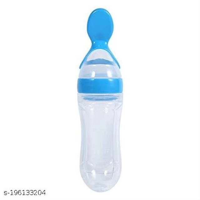 Silicone Food Feeder Bottle for Baby (Multicolor, 90 ml)