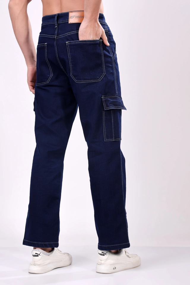 Denim Loose Fit Jeans for Men (Navy Blue, 28)